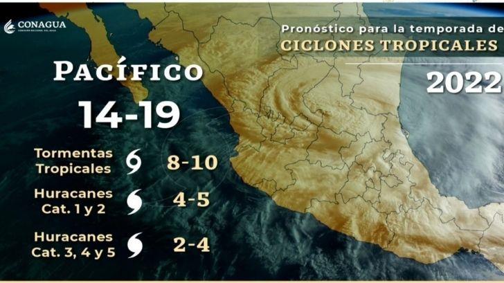 Esperan que de 14 a 19 fenómenos meteorológicos afecten el Pacífico