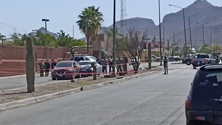 Rafaguean un automóvil y dejan al conductor sin vida en Guaymas