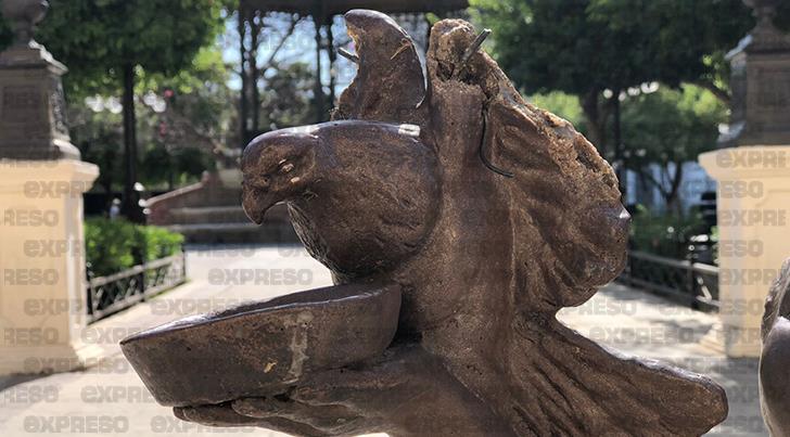 Vandalizan escultura de la Niña con la paloma, ubicada en la Plaza Zaragoza