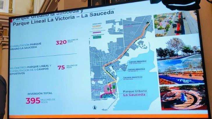 Anuncian inversión 395 mdp para crear parque lineal de La Victoria a La Sauceda