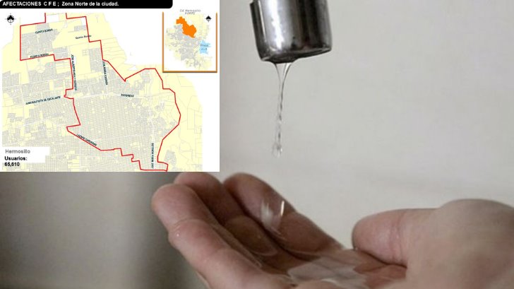 Más de 130 colonias del norte de Hermosillo no tendrán agua este jueves