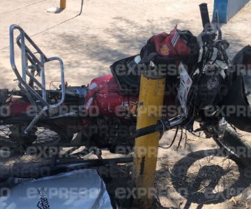 Accidente de tránsito al norte de Hermosillo deja a un motociclista lesionado