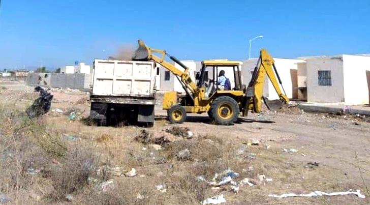 Servicios Públicos de Navojoa recoge 15 toneladas de desechos clandestinos al día